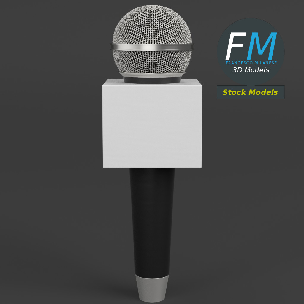 3D-Modell - Reportermikrofon - 01