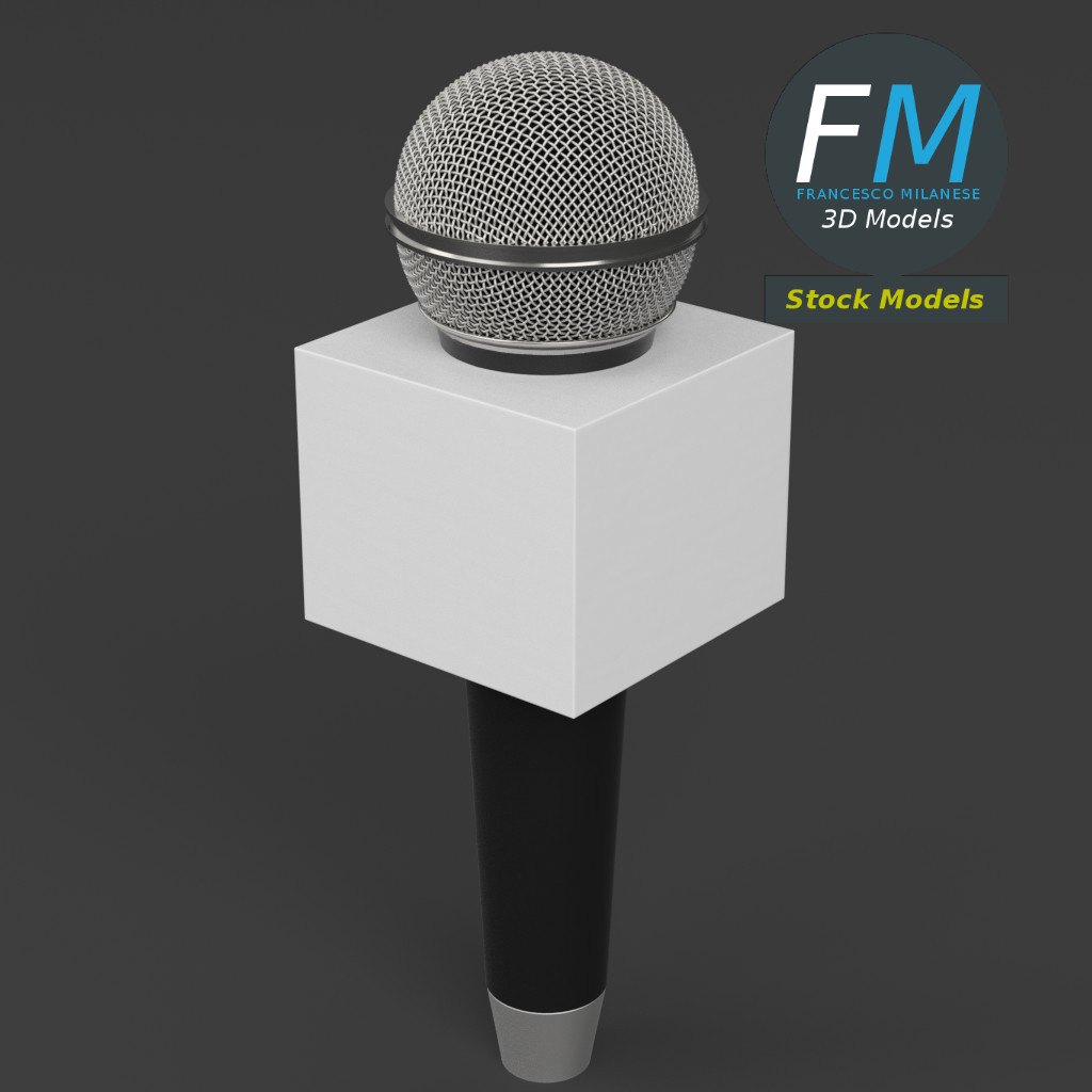 3D-Modell - Reportermikrofon - 02