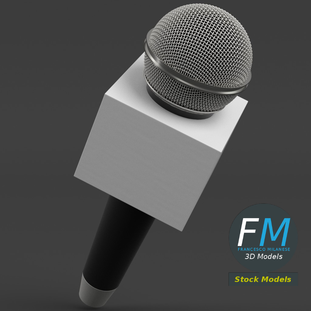 3D-Modell - Reportermikrofon - 04