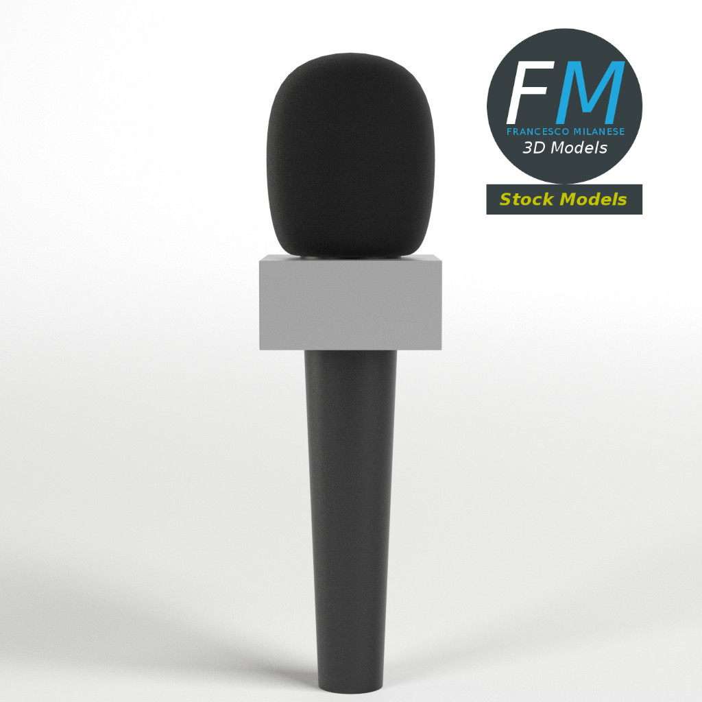 3D-Modell - Reportermikrofon - 01