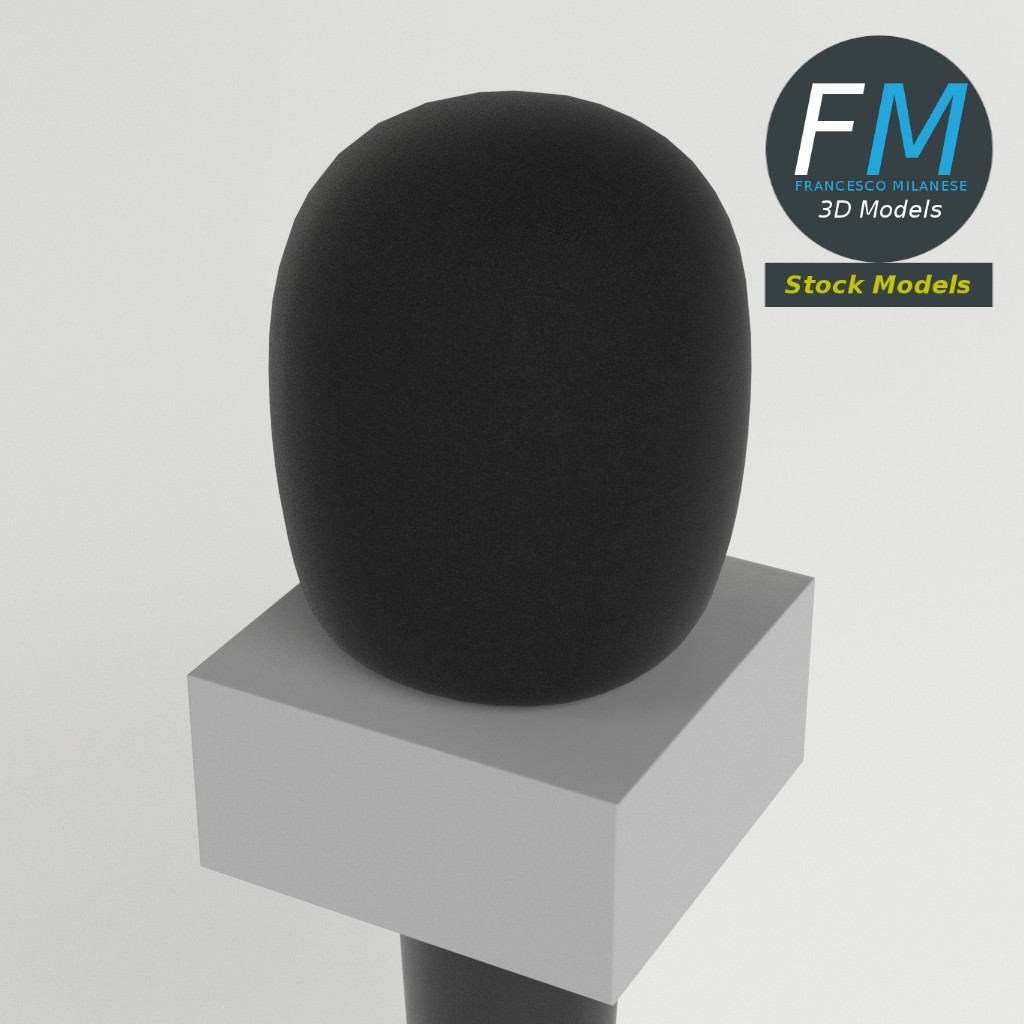 3D-Modell - Reportermikrofon - 02