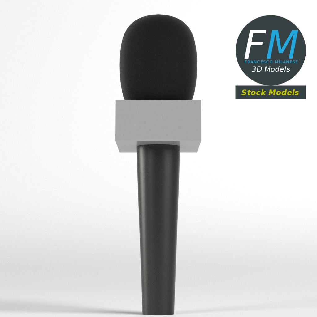 3D-Modell - Reportermikrofon - 03
