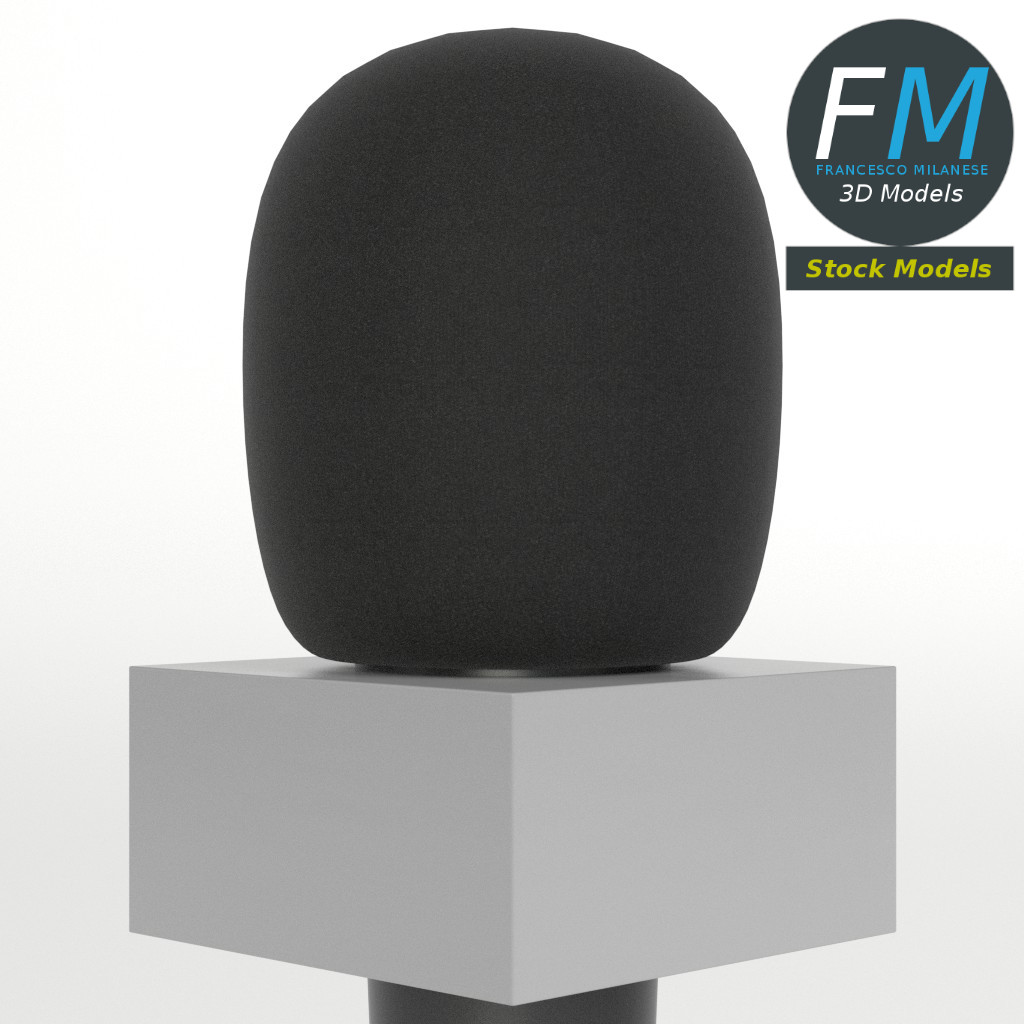 3D-Modell - Reportermikrofon - 04