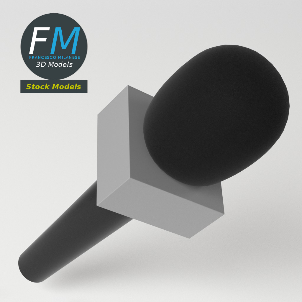 3D-Modell - Reportermikrofon - 05
