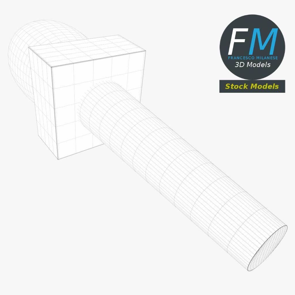 3D-Modell - Reportermikrofon - 08