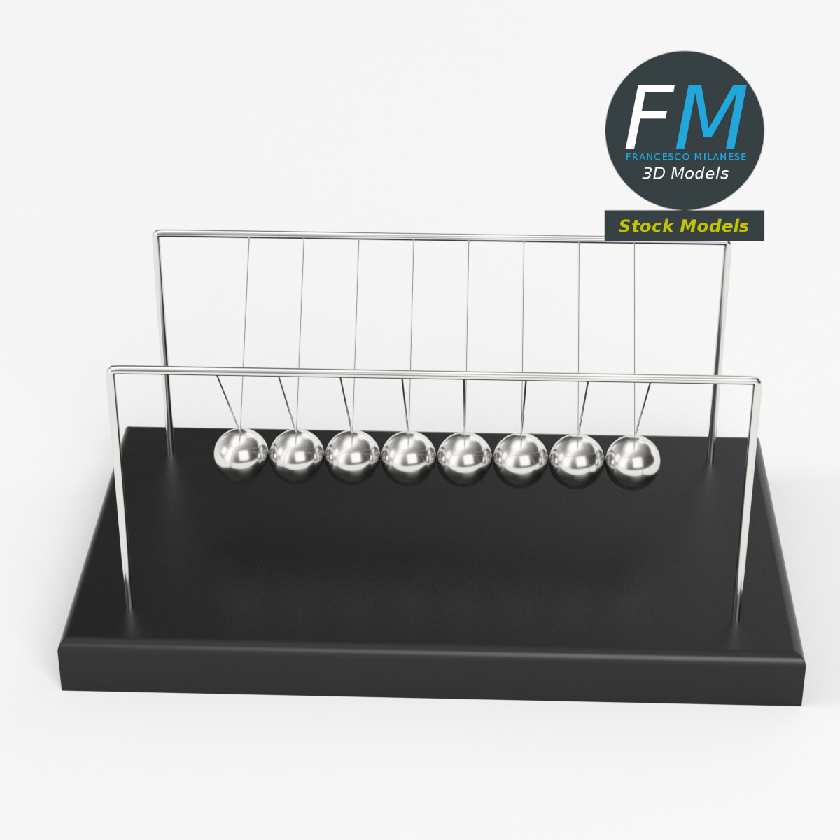 3D-Modell - Newton-Pendel - 02