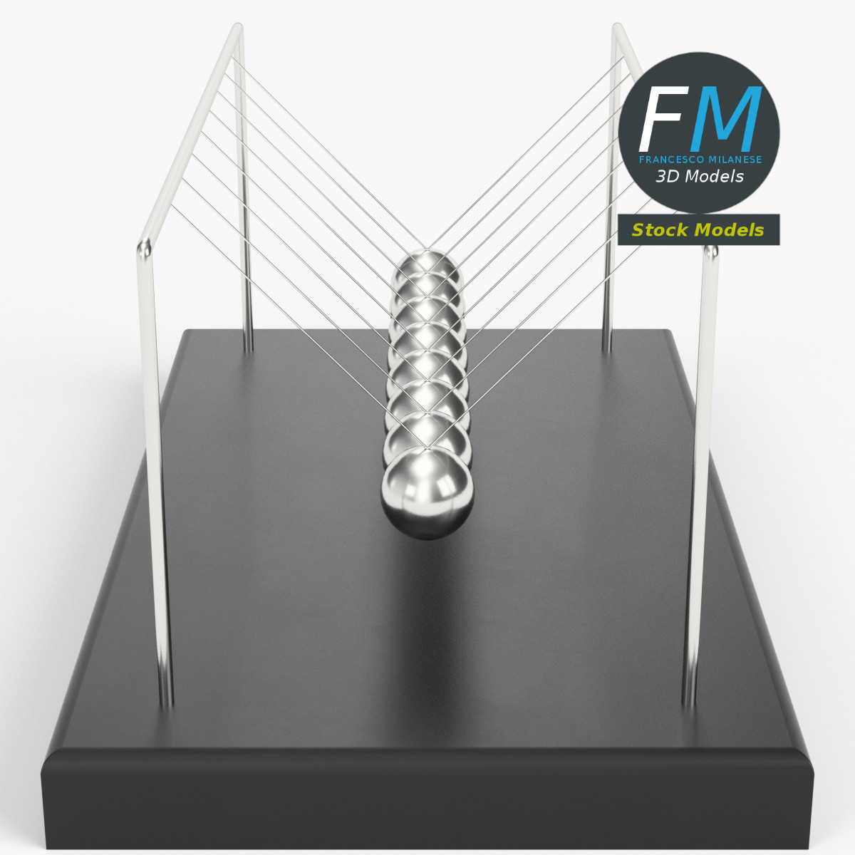 3D-Modell - Newton-Pendel - 03