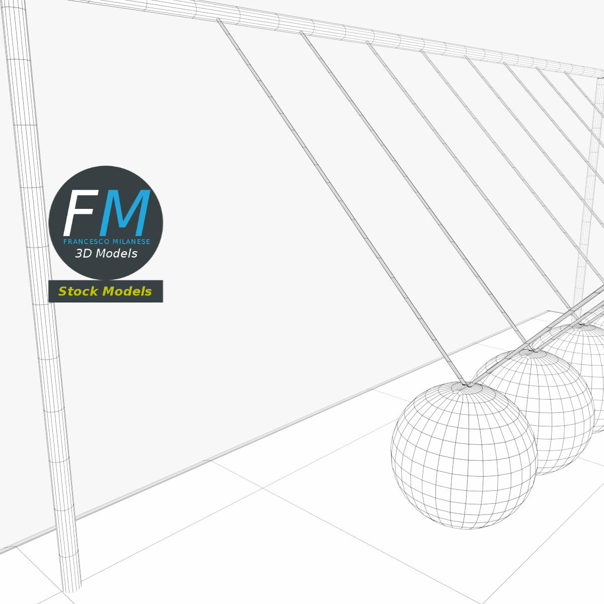 3D-Modell - Newton-Pendel - 08