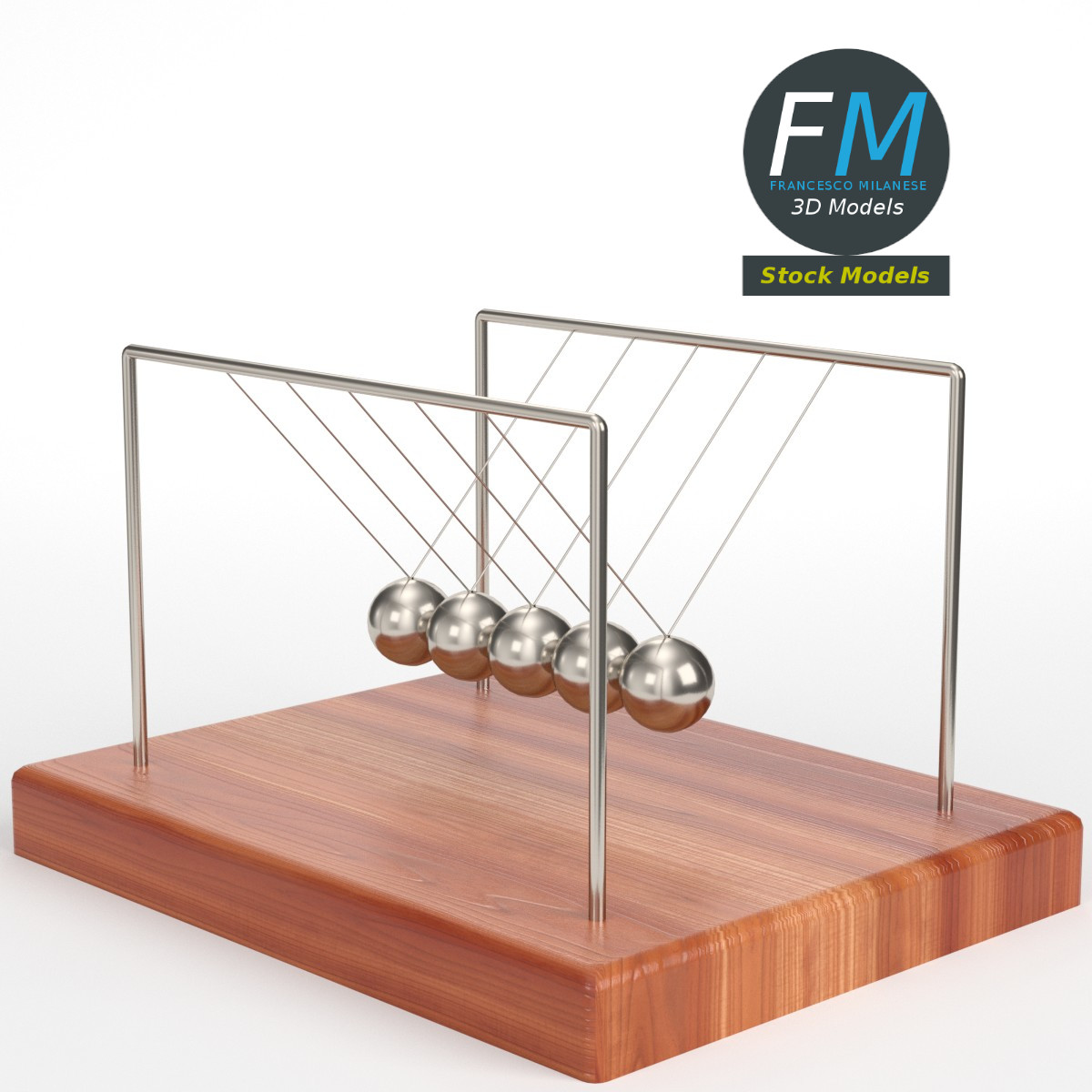 3D-Modell - Newton-Pendel - 01