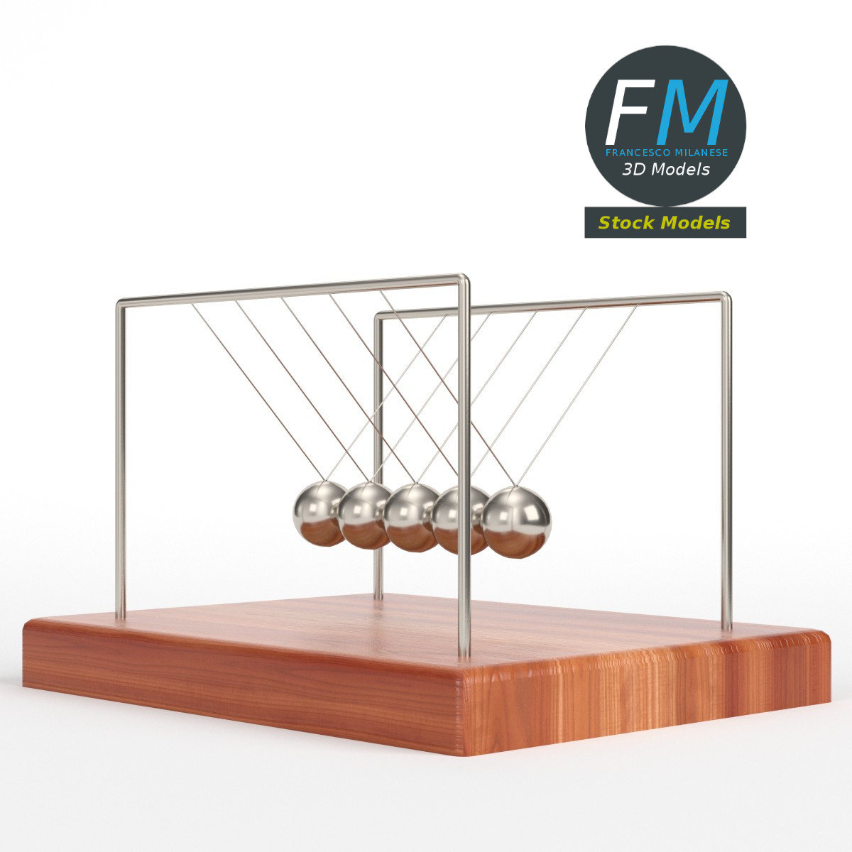 3D-Modell - Newton-Pendel - 03
