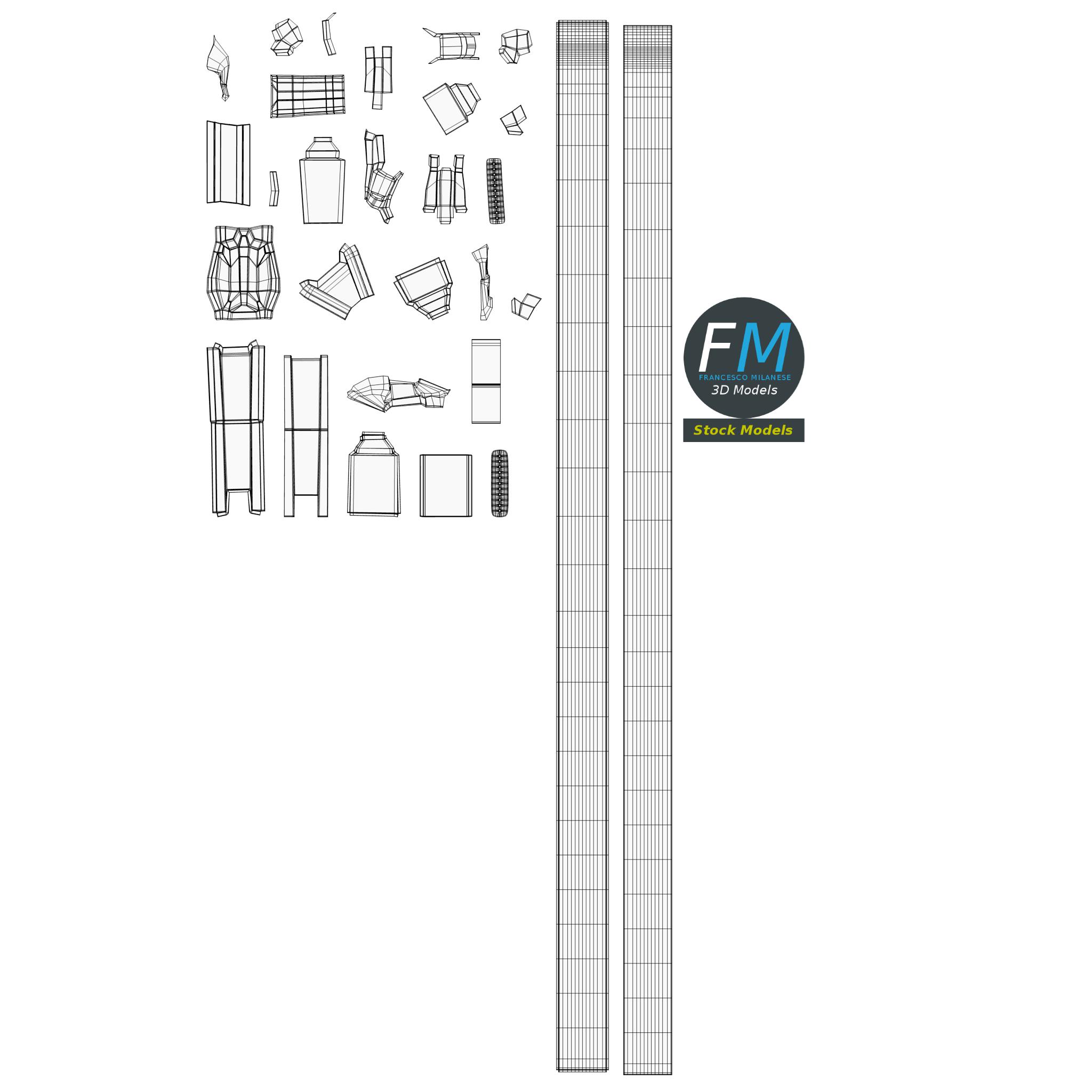 3D-Modell - Nordische Skier mit Stöcken - 14 3D-Modell - Nordische Skier mit Stöcken - 14