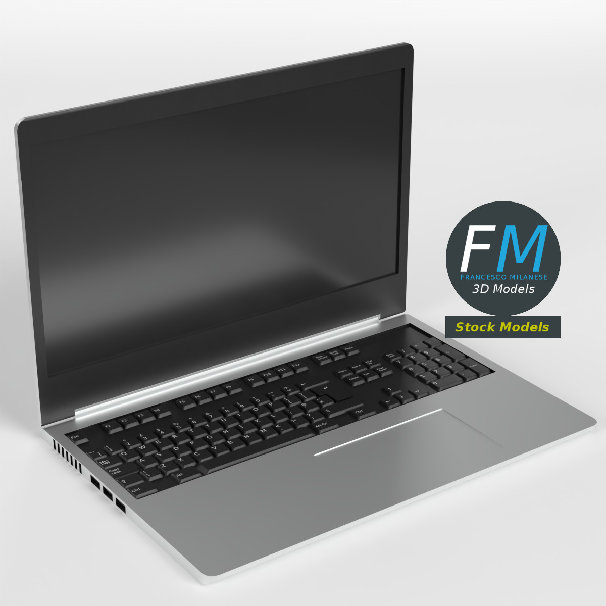 3D-Modell - Business-Laptop - 01