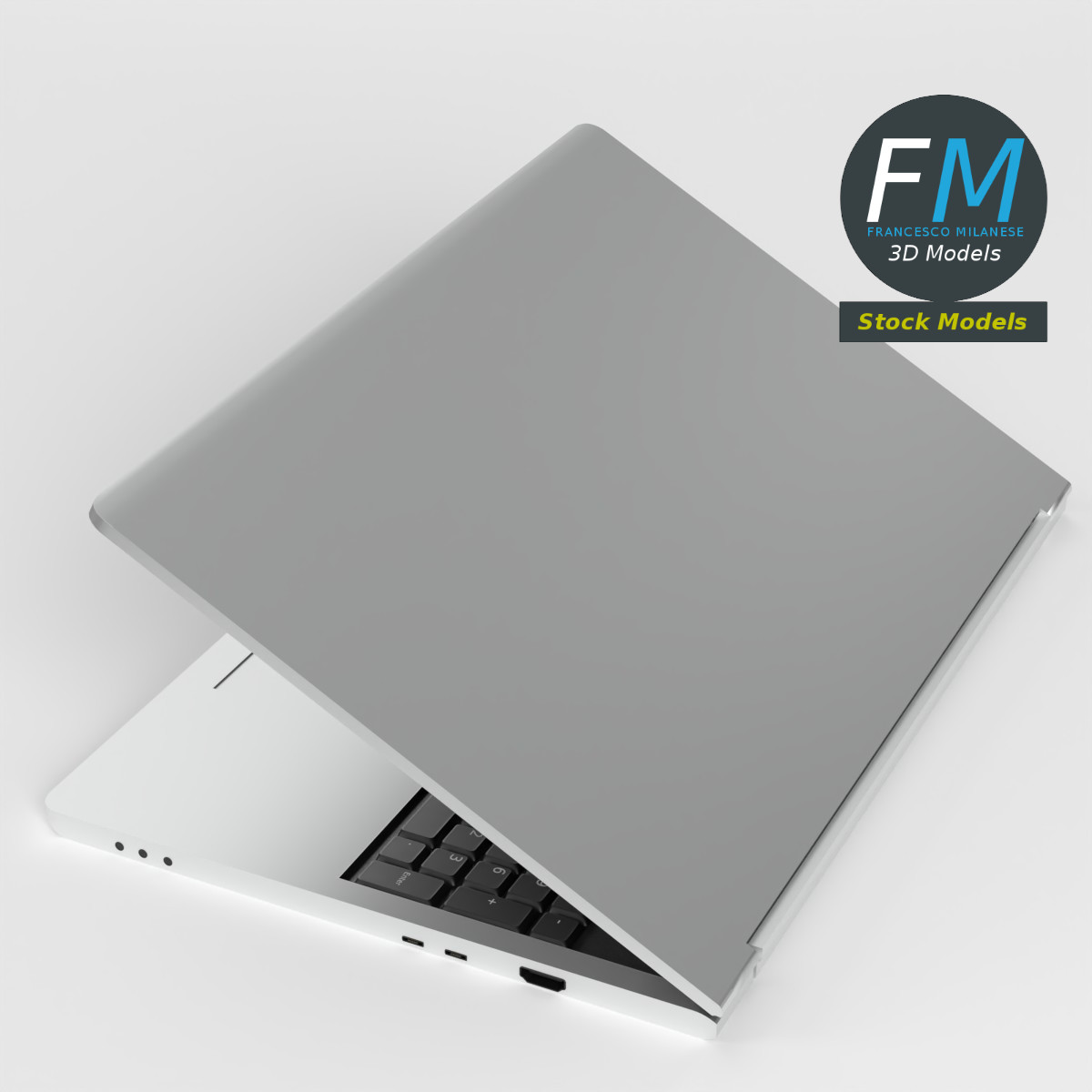 3D-Modell - Business-Laptop - 02