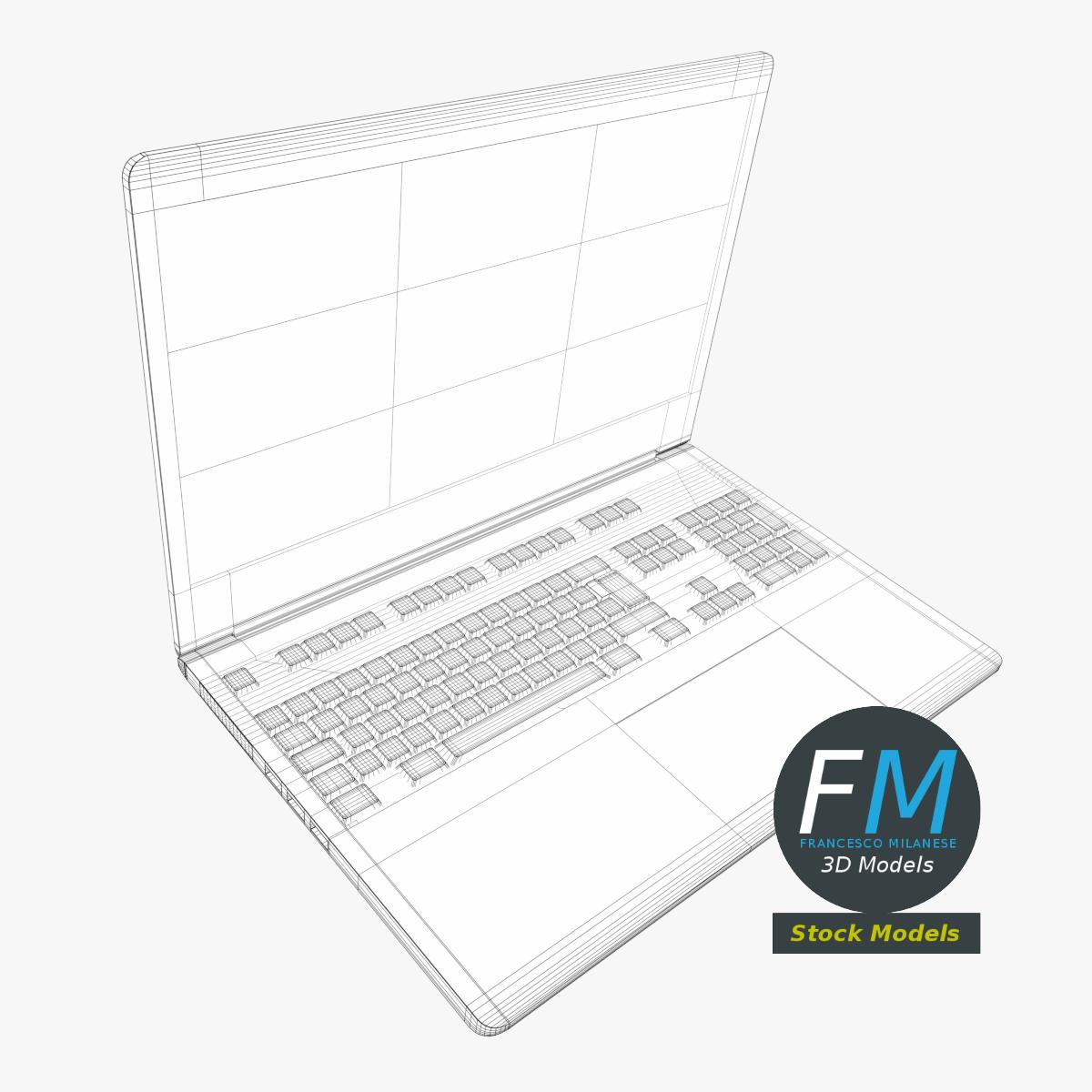 3D-Modell - Business-Laptop - 07