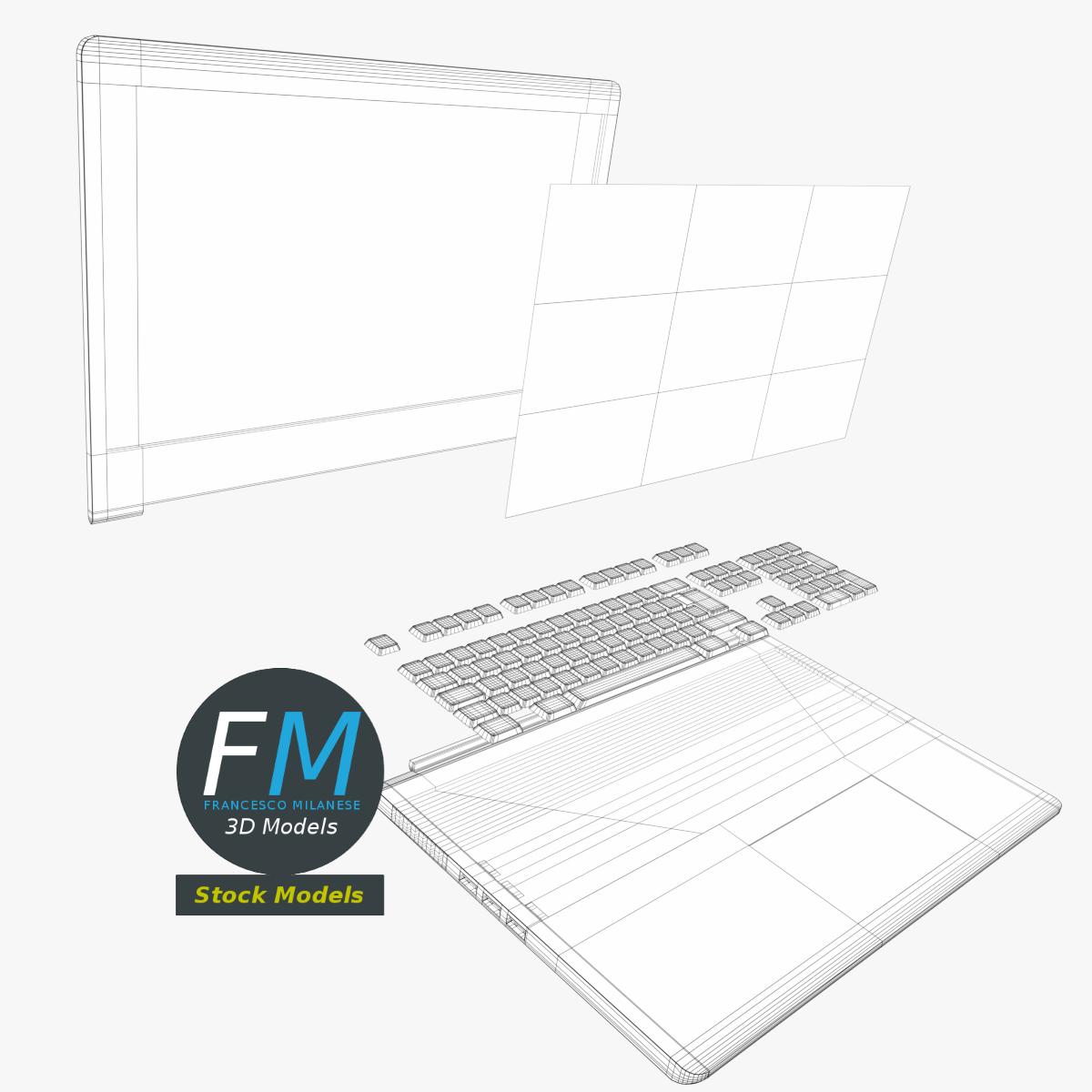 3D-Modell - Business-Laptop - 08