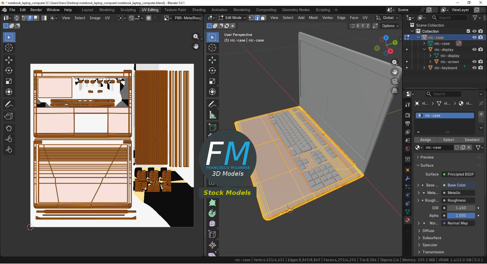 3D-Modell - Business-Laptop - 10