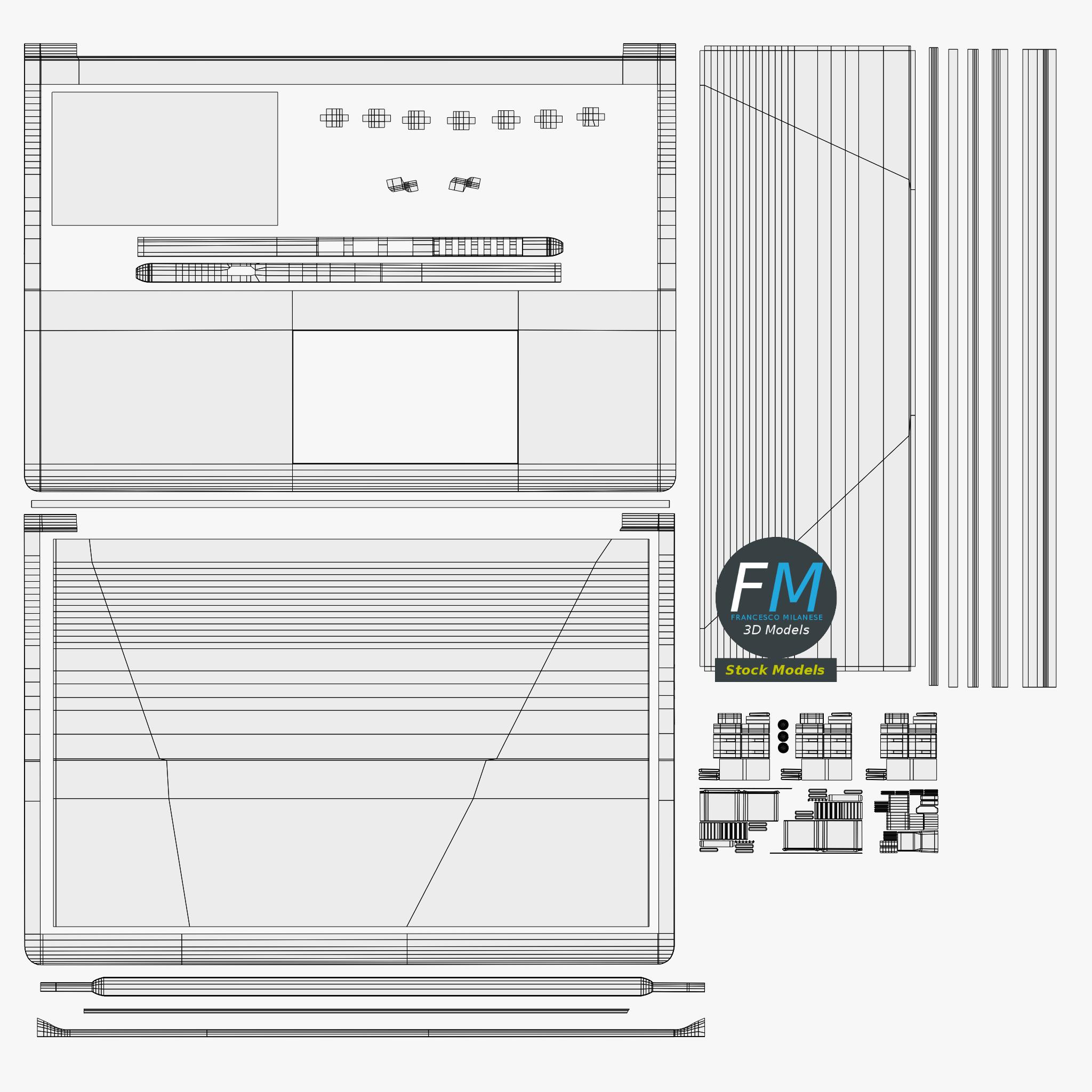 3D-Modell - Business-Laptop - 11
