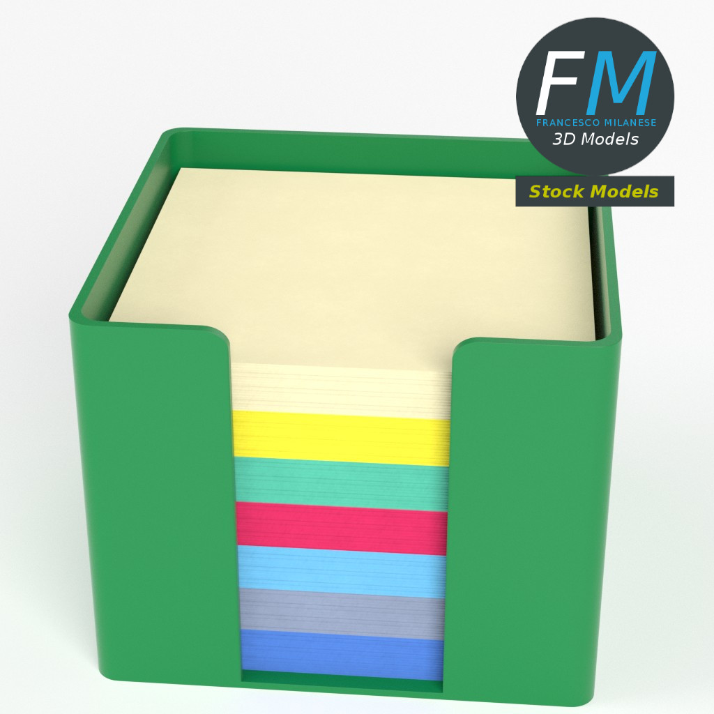 3D-Modell - Notizzettel-Würfelhalter - 02