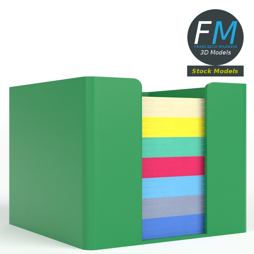 3D-Modell - Notizzettel-Würfelhalter - 03