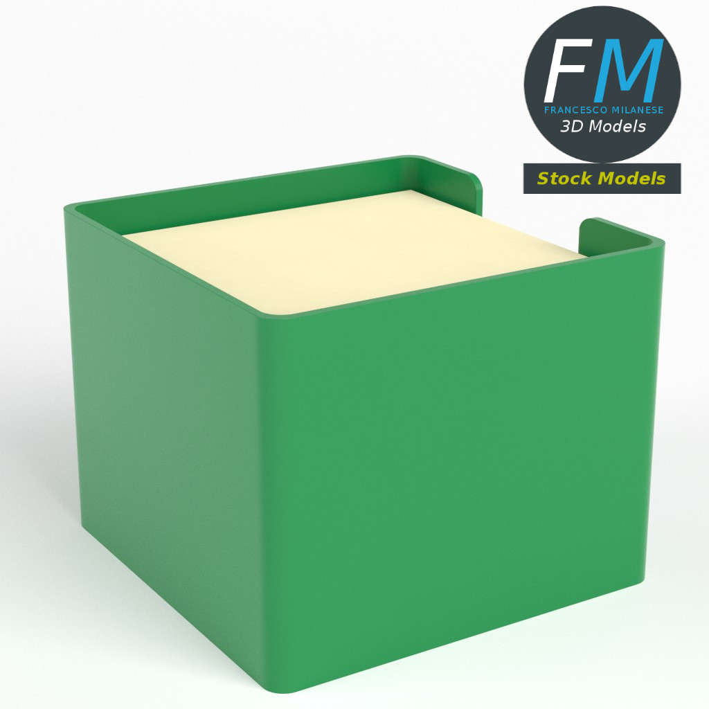 3D-Modell - Notizzettel-Würfelhalter - 04
