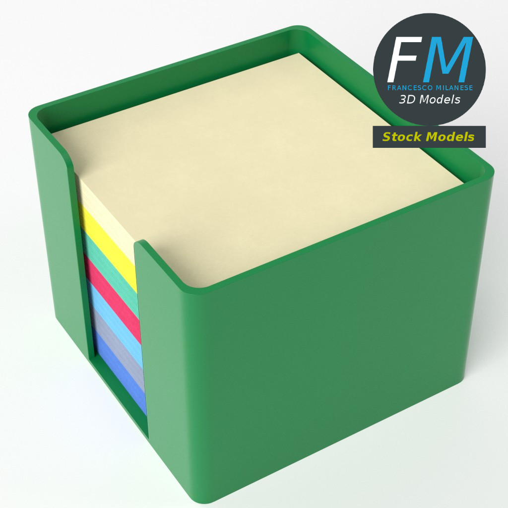 3D-Modell - Notizzettel-Würfelhalter - 05