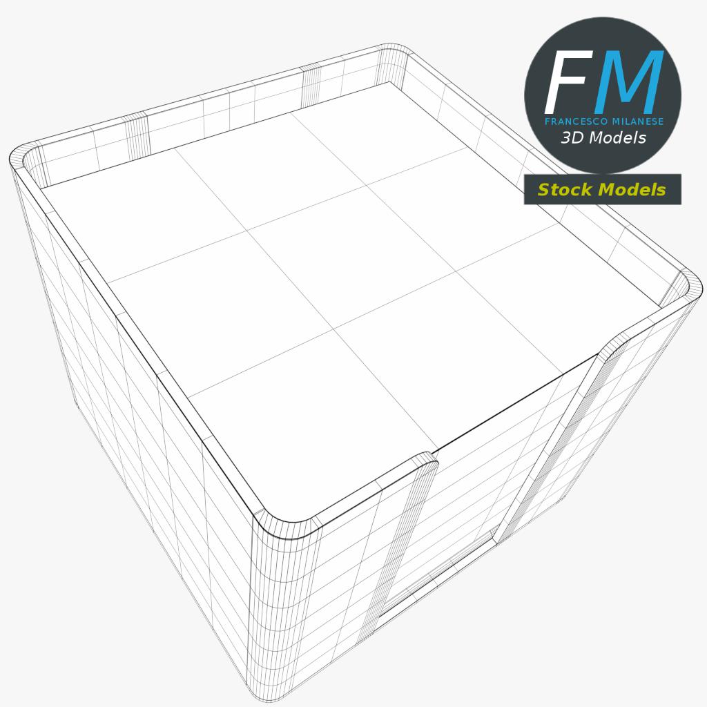 3D-Modell - Notizzettel-Würfelhalter - 08