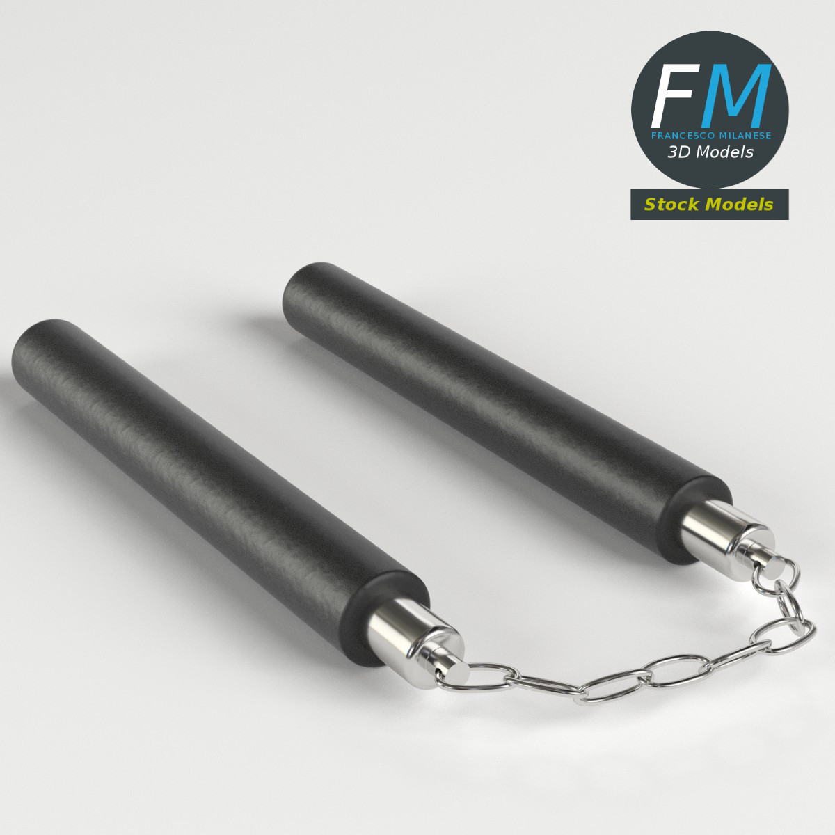 3D-Modell - Nunchaku - 01