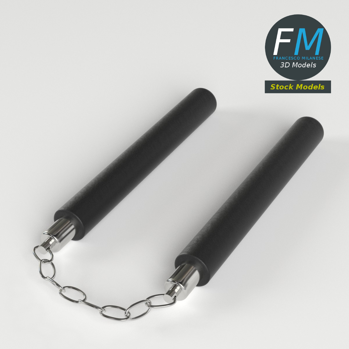 3D-Modell - Nunchaku - 02
