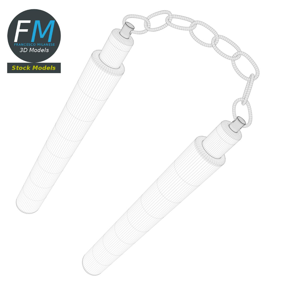 3D-Modell - Nunchaku - 07