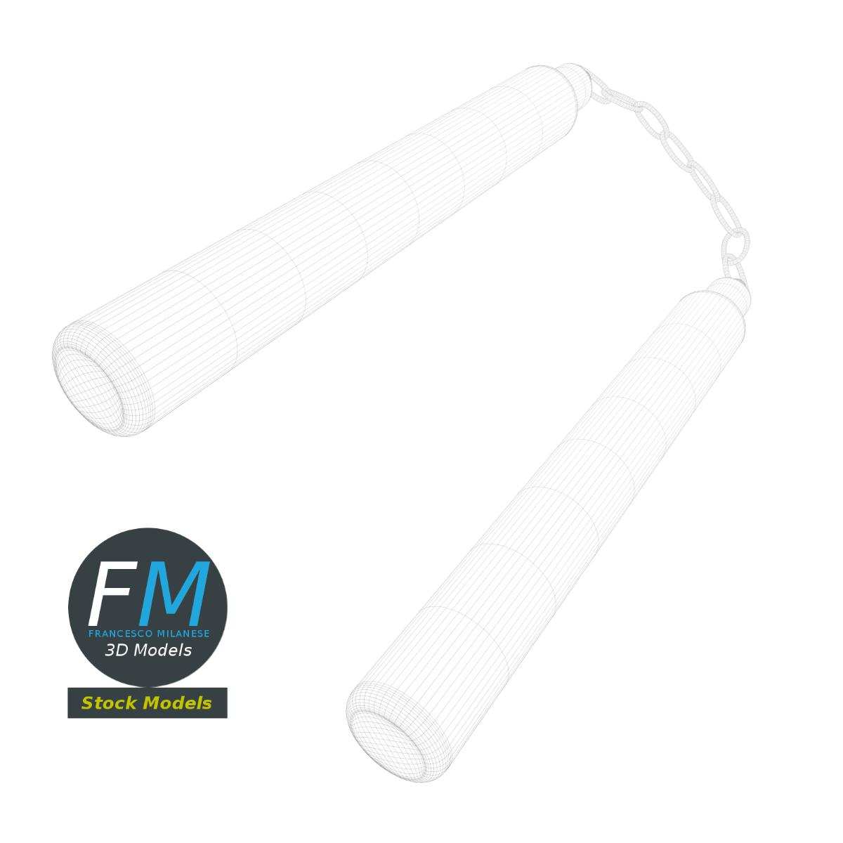 3D-Modell - Nunchaku - 08