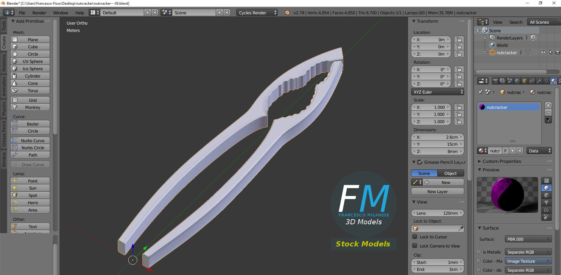 3D-Modell - Nussknacker aus Metall - 09