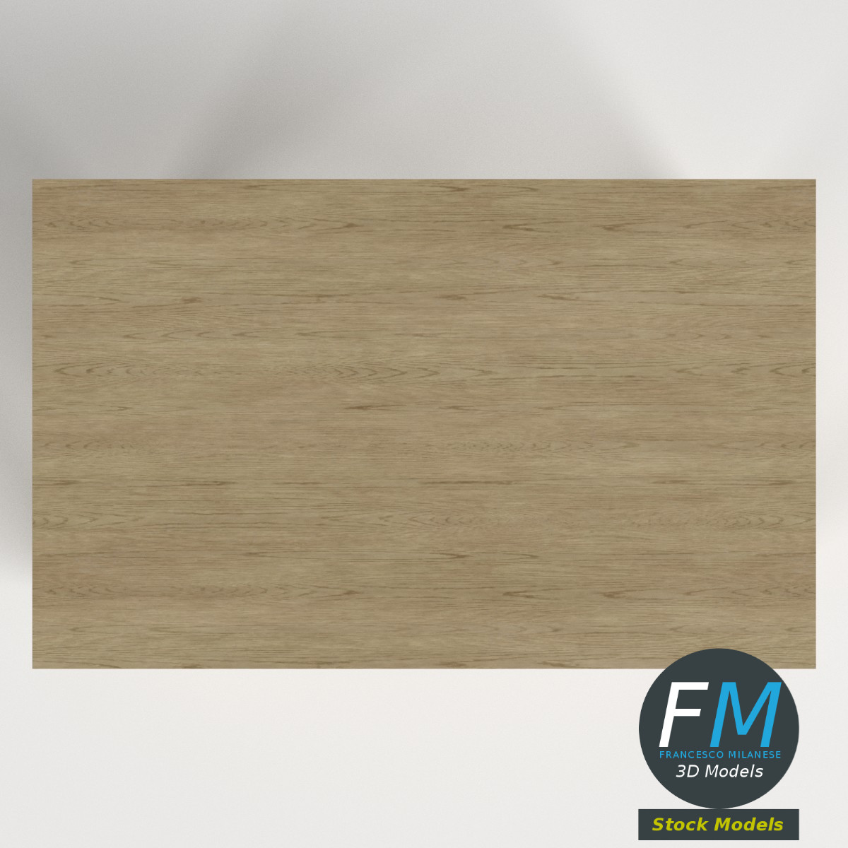 3D-Modell - Schreibtisch aus Eiche - 06