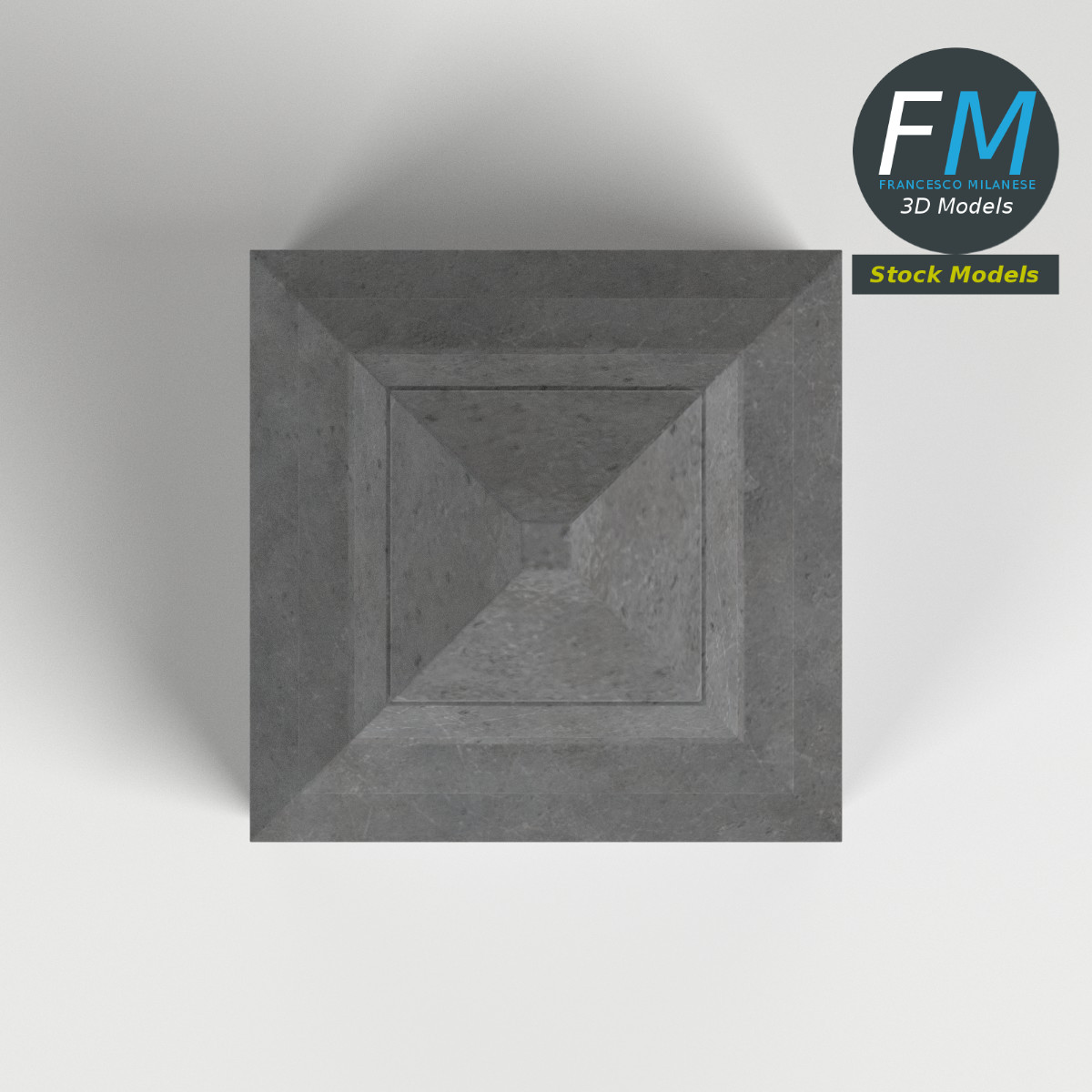 3D-Modell - Obelisk-Grabstein - 06