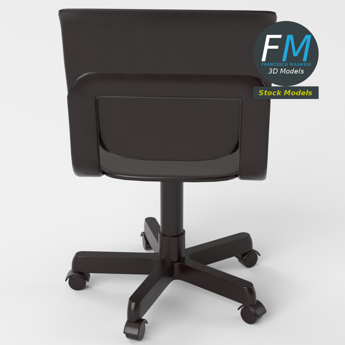 3D-Modell - Bürostuhl Ohne Armlehnen - 05