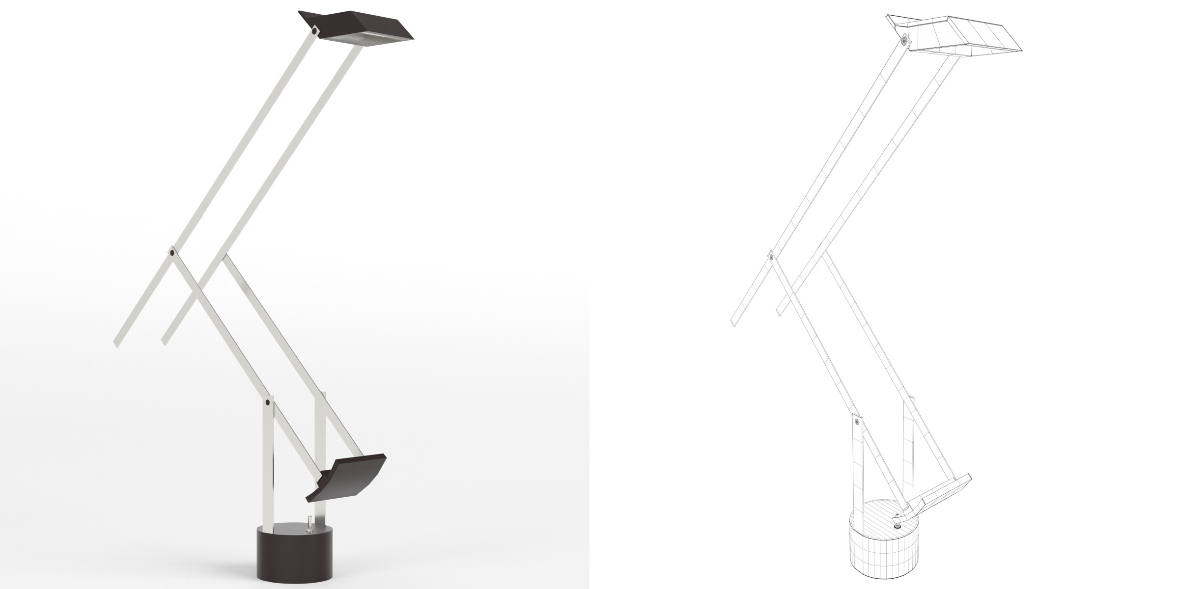 3D-Modell - Verstellbare Schreibtischlampe