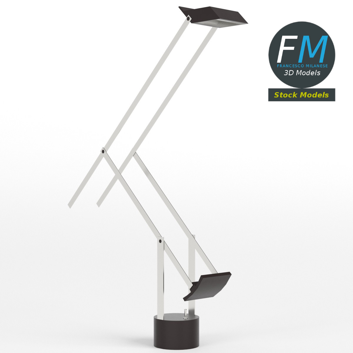 3D-Modell - Verstellbare Schreibtischlampe - 01