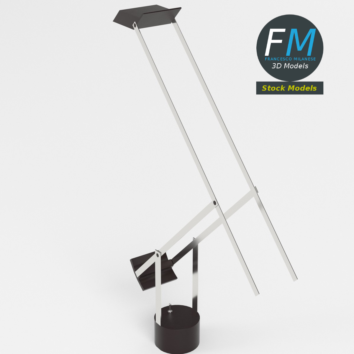 3D-Modell - Verstellbare Schreibtischlampe - 02