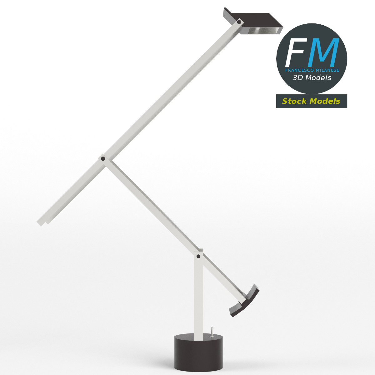 3D-Modell - Verstellbare Schreibtischlampe - 04