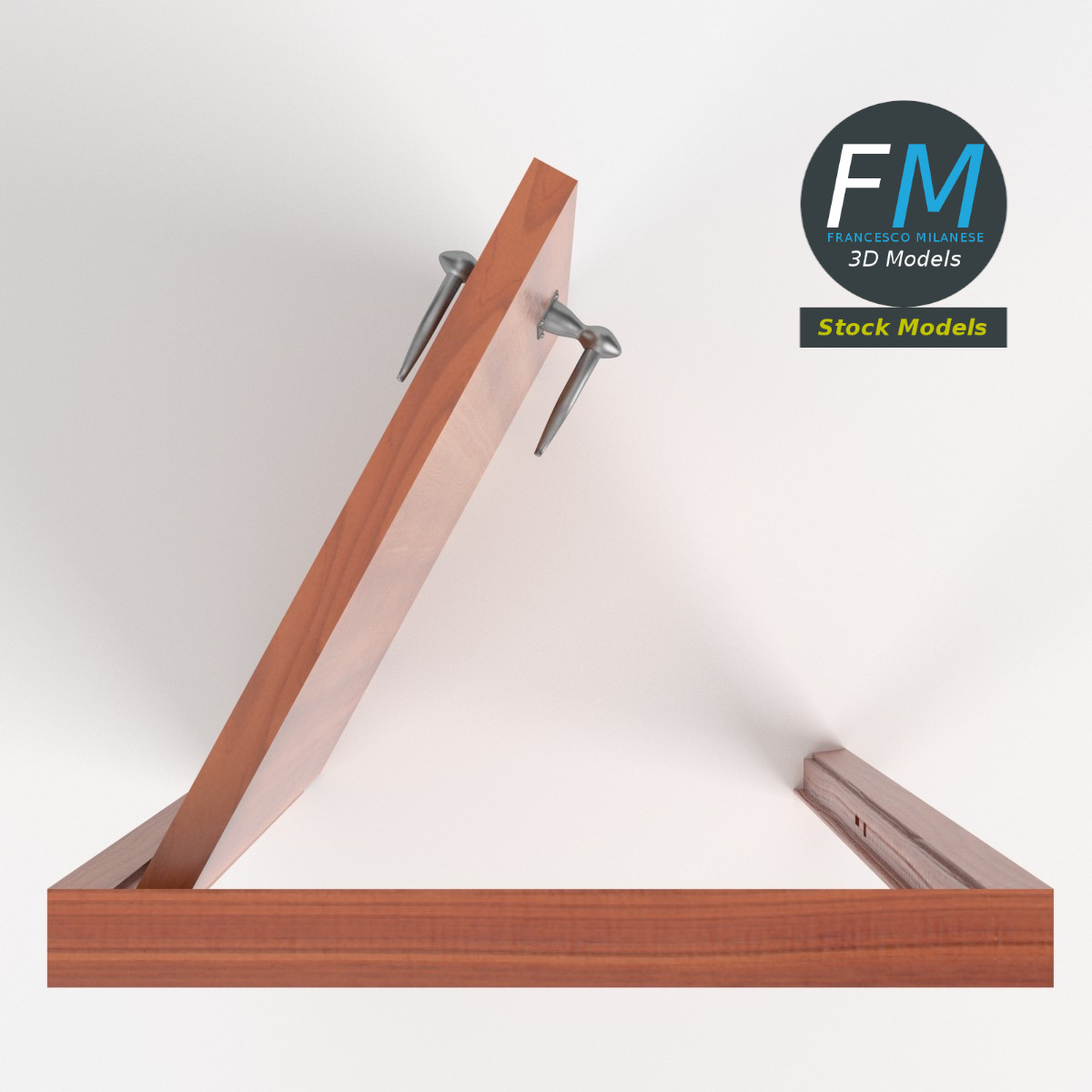3D-Modell - Bürotür aus Holz - 06