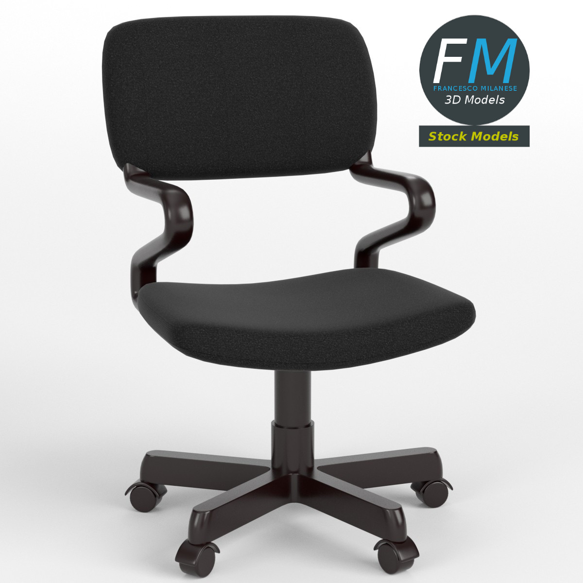 3D-Modell - Bürostuhl - 01