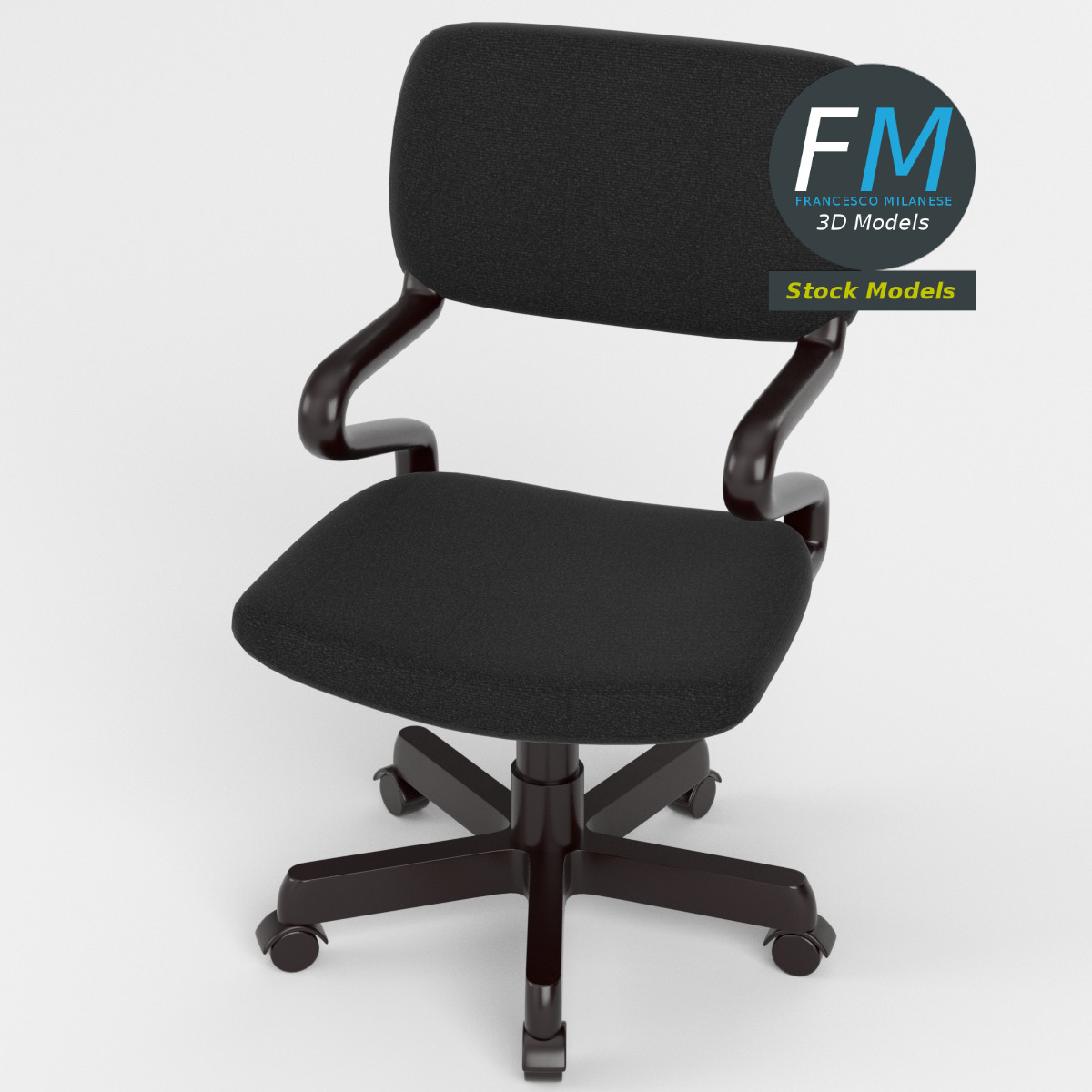 3D-Modell - Bürostuhl - 02