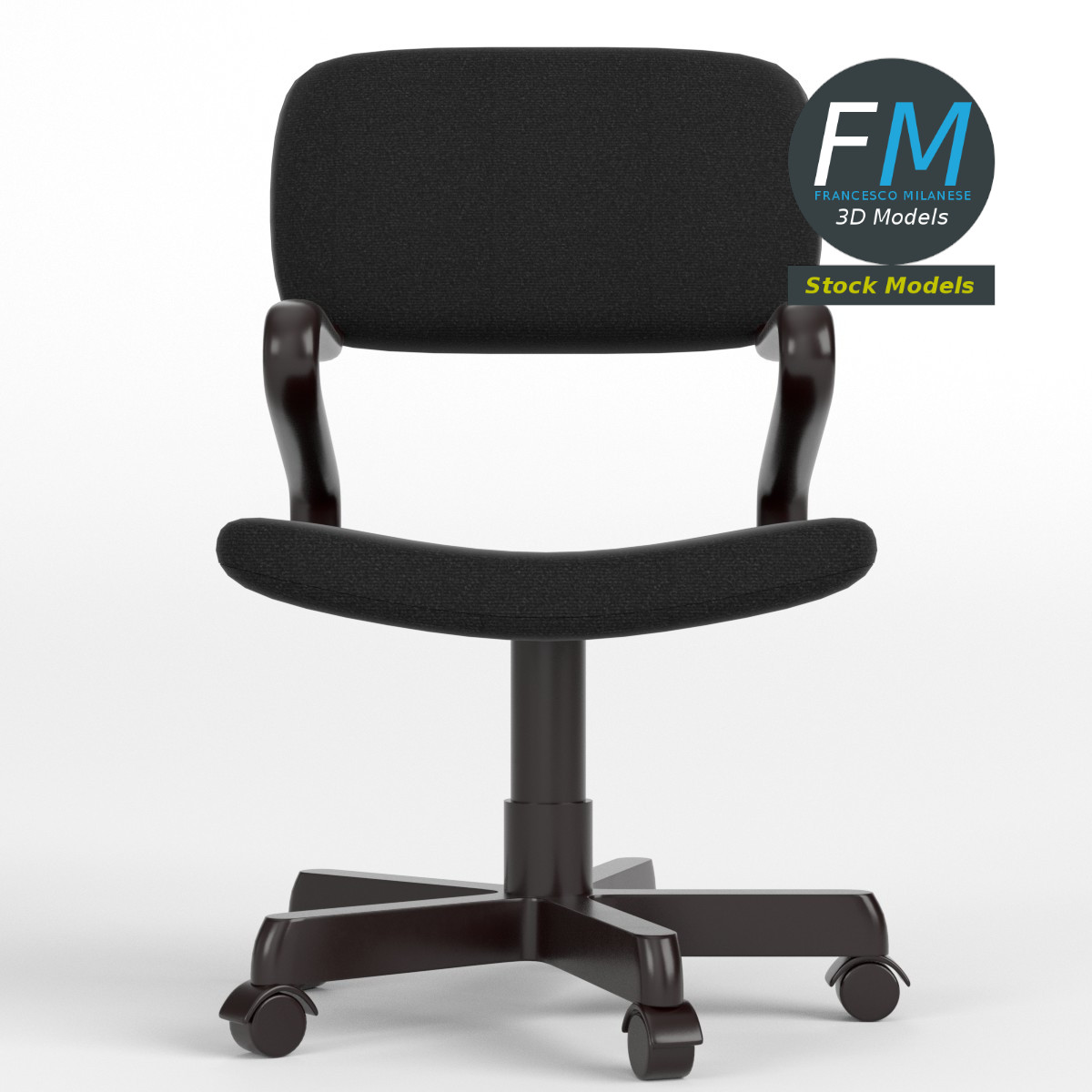 3D-Modell - Bürostuhl - 03