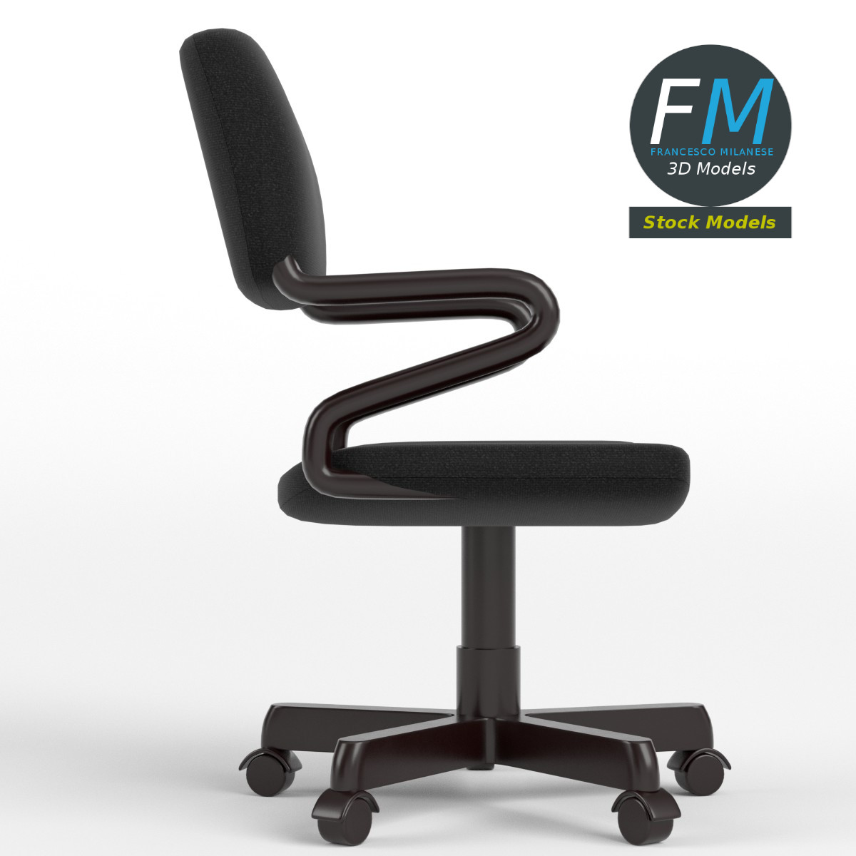 3D-Modell - Bürostuhl - 04