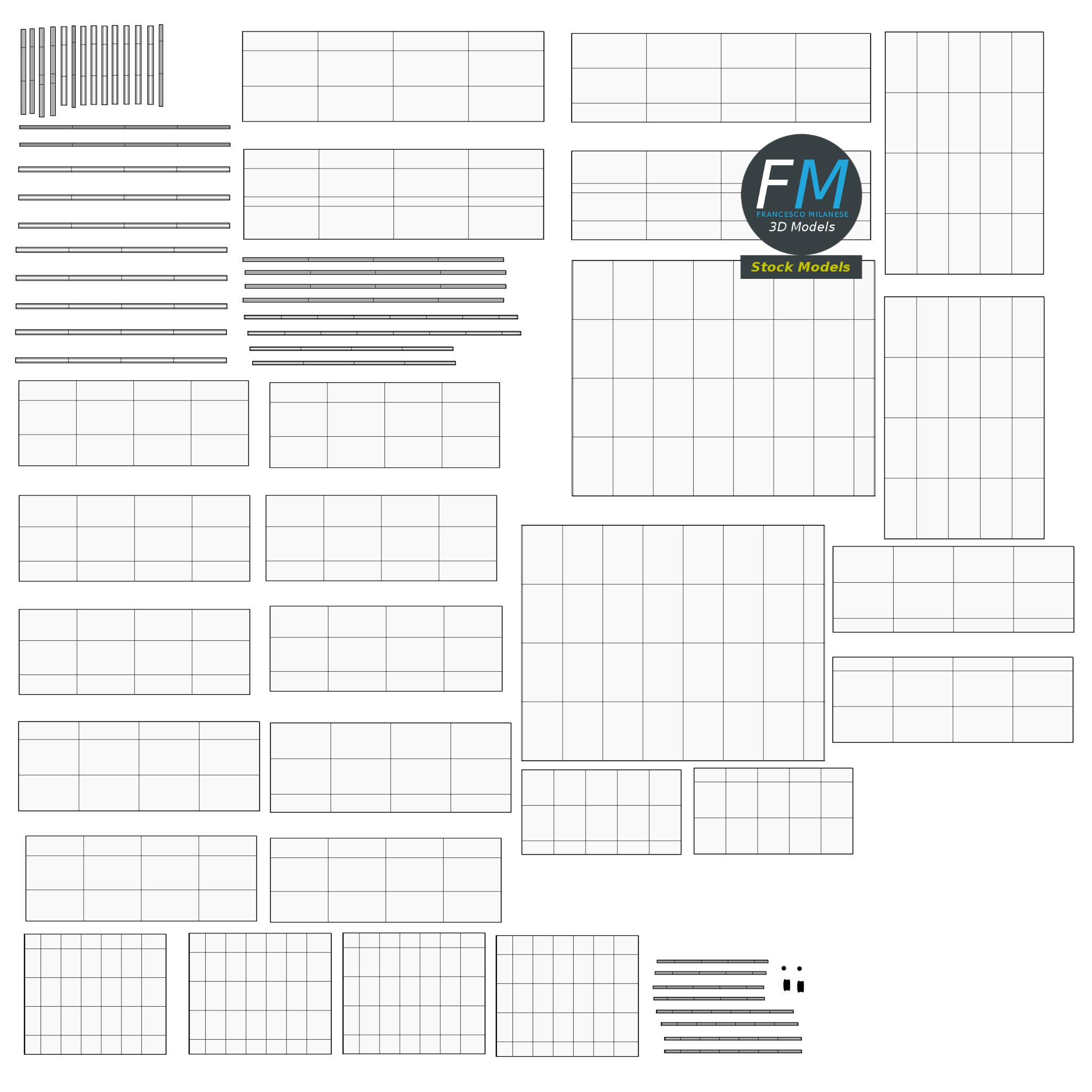 3D-Modell - Büroregal mit Ringordnern und Mappen - 13 3D-Modell - Büroregal mit Ringordnern und Mappen - 13
