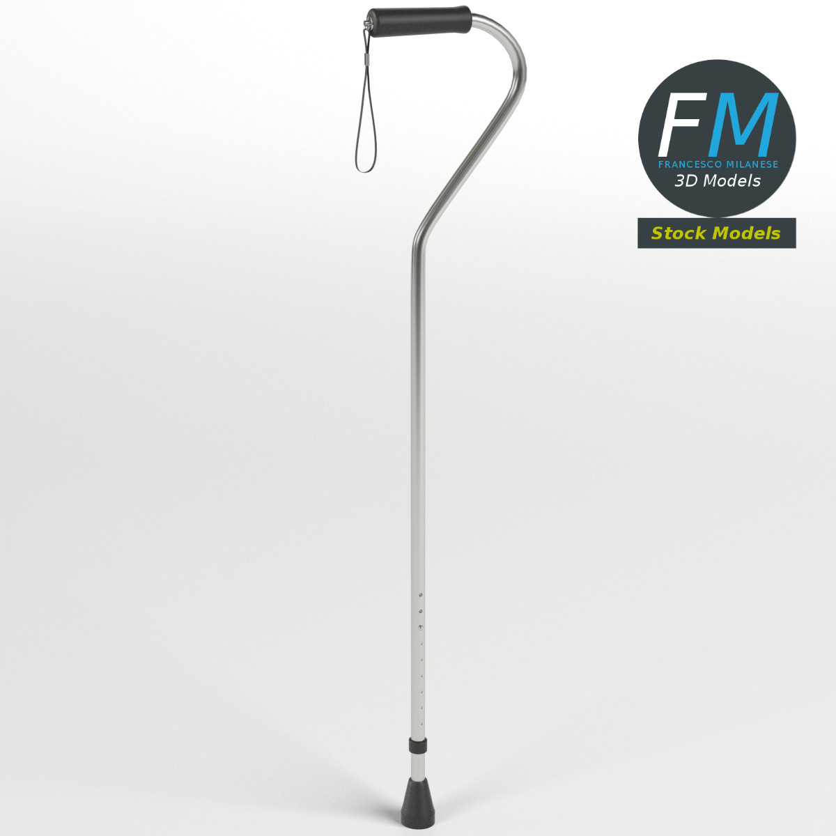 3D-Modell - Offset-Gehstock - 01