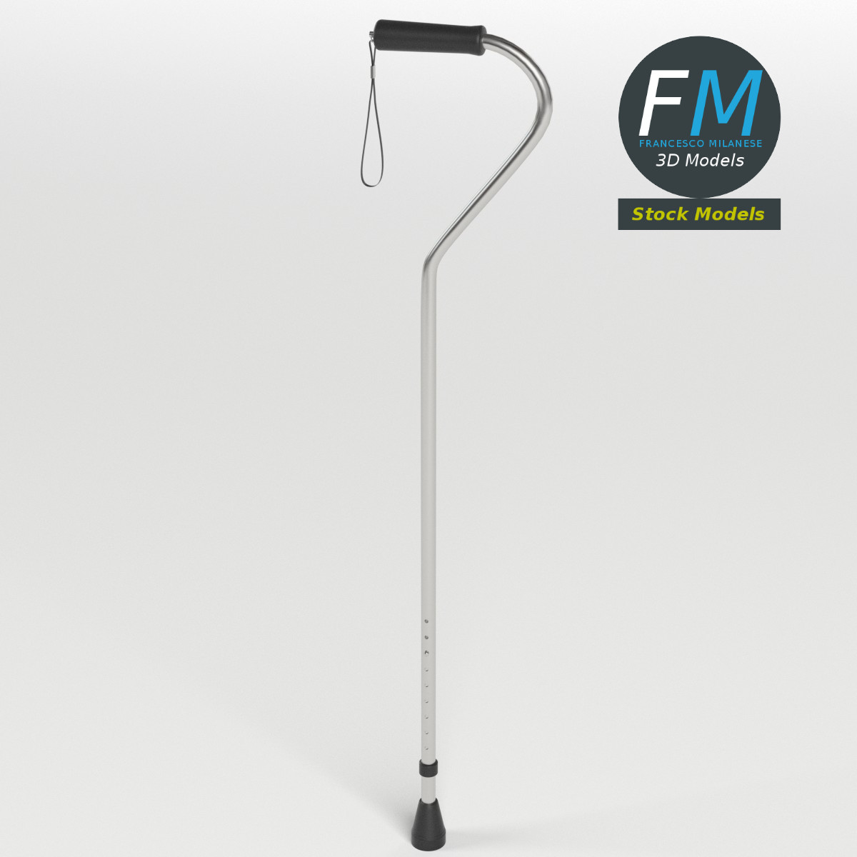 3D-Modell - Offset-Gehstock - 02