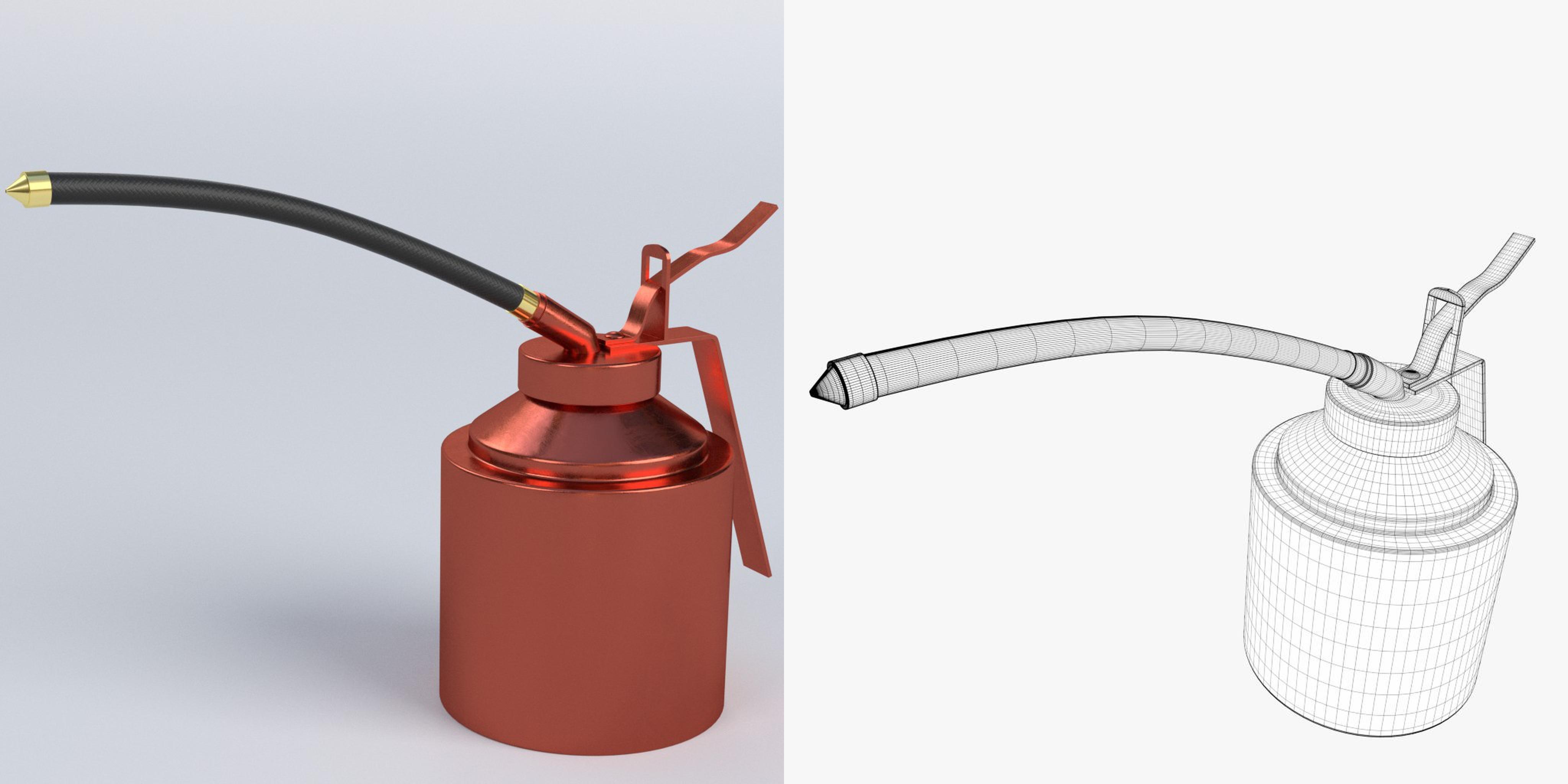 3D-Modell - Pumpölkanne