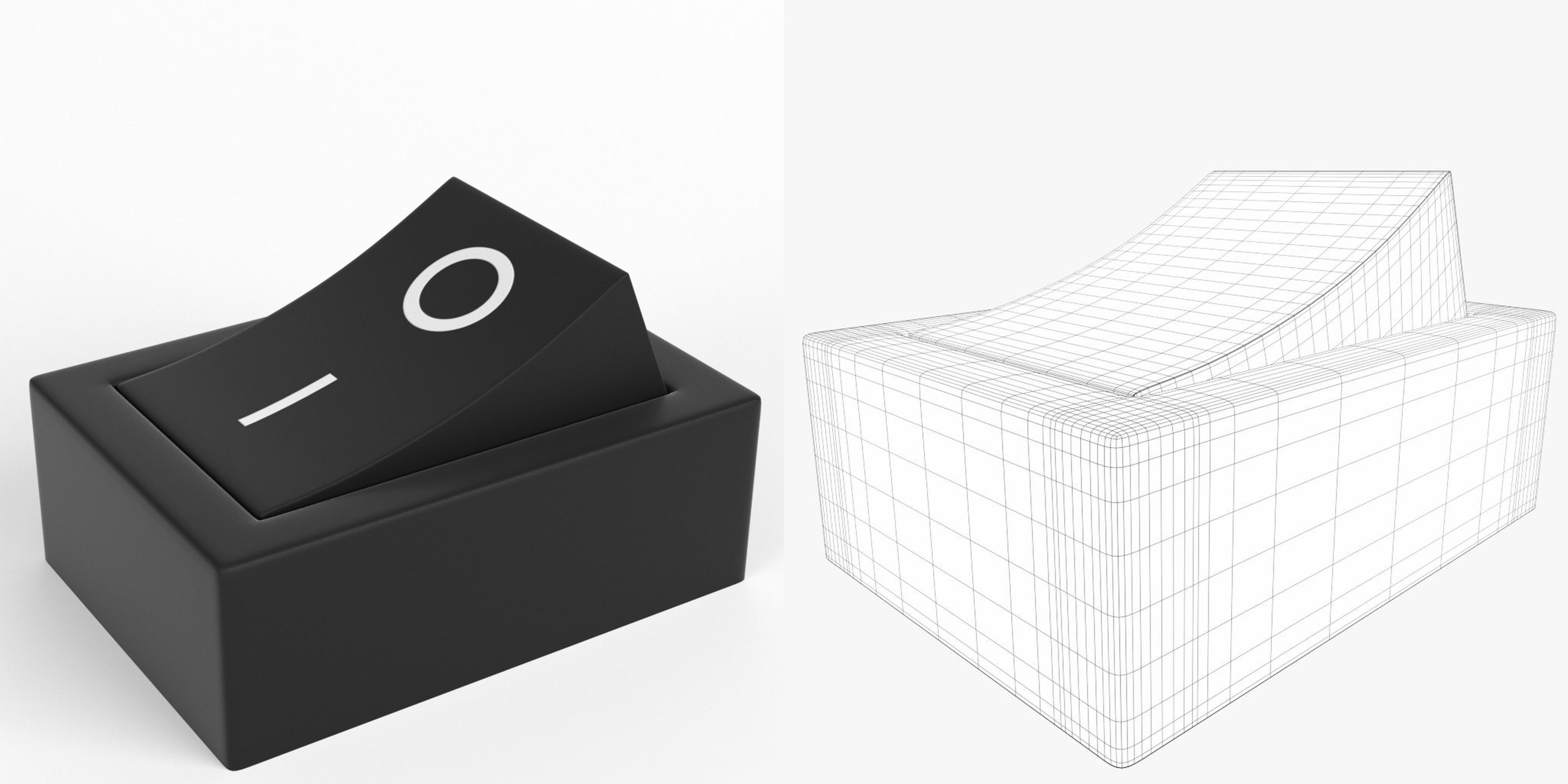 3D-Modell - Ein-Aus-Wippschalter