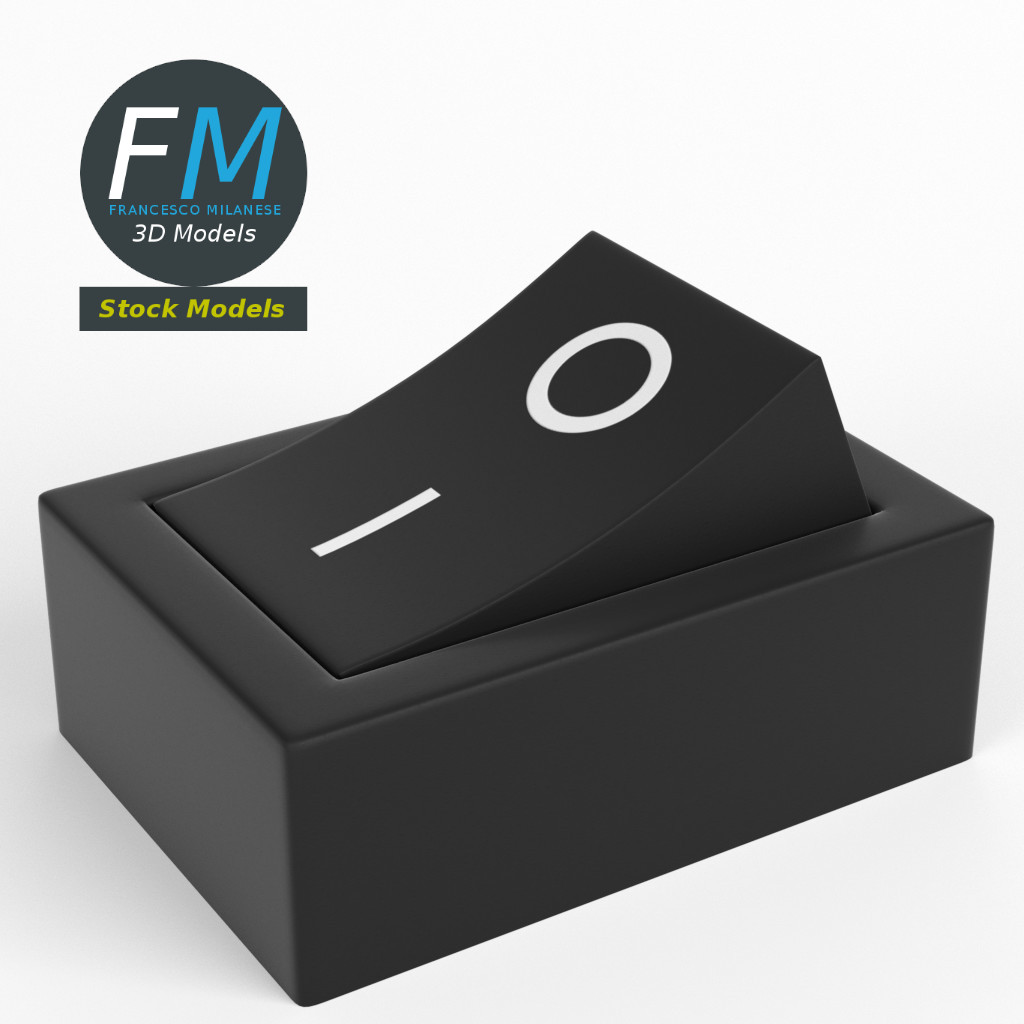 3D-Modell - Ein-Aus-Wippschalter - 01
