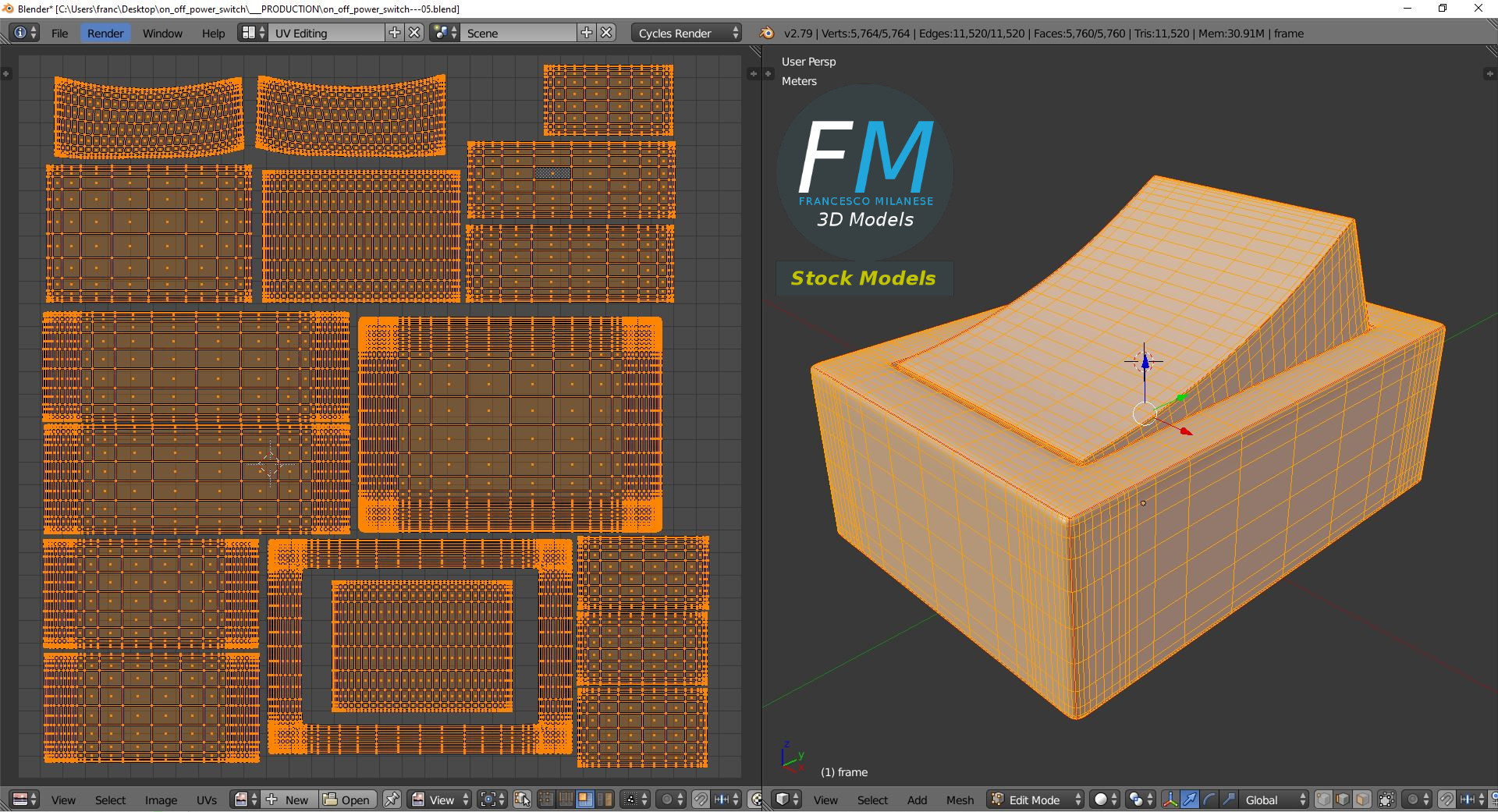 3D-Modell - Ein-Aus-Wippschalter - 10
